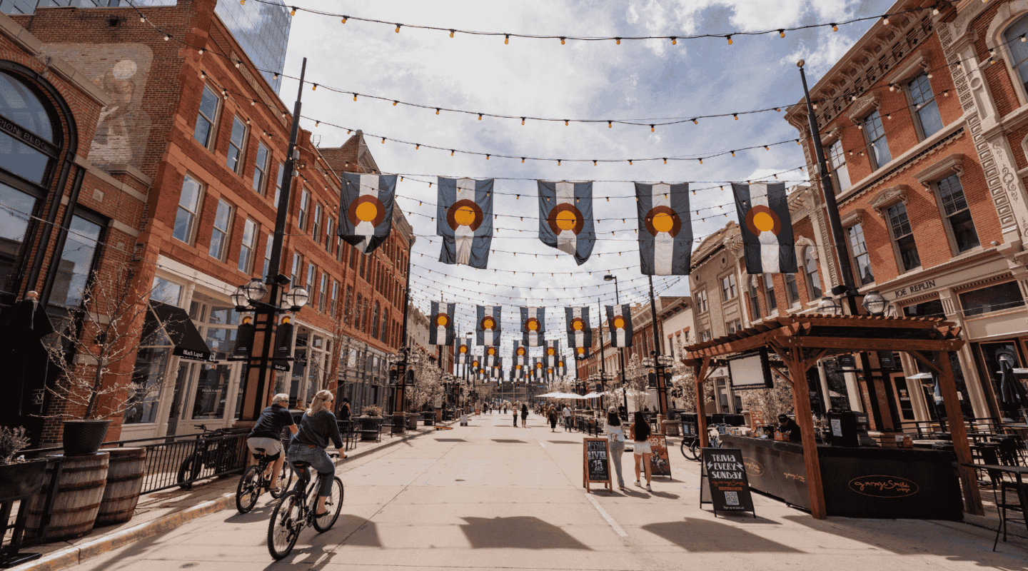 Larimer Square in downtown Denver, Colorado, USA