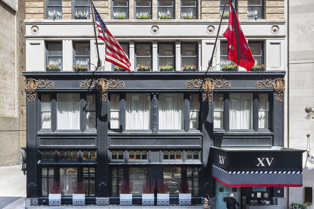 XV Beacon Hotel, Boston, MA, USA, Facade, Lexus cars and guest a