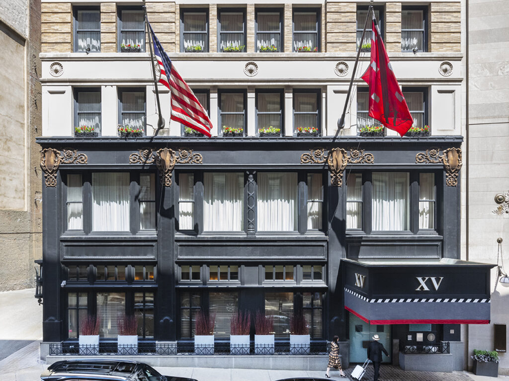 XV Beacon Hotel, Boston, MA, USA, Facade, Lexus cars and guest a