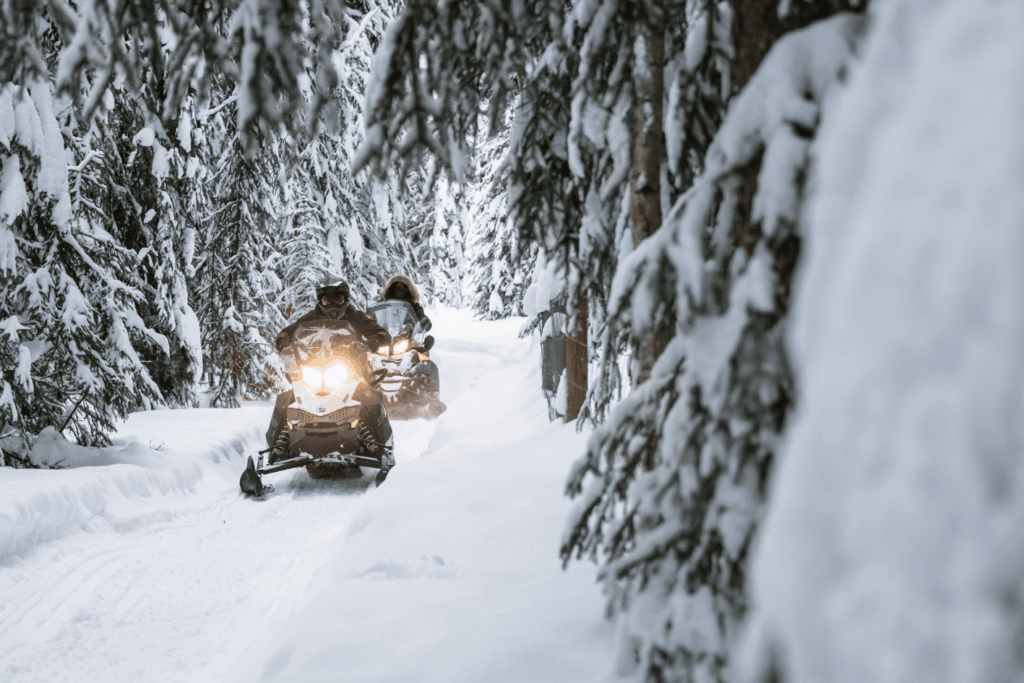 Snowmobiling in Whitehorse, Yukon