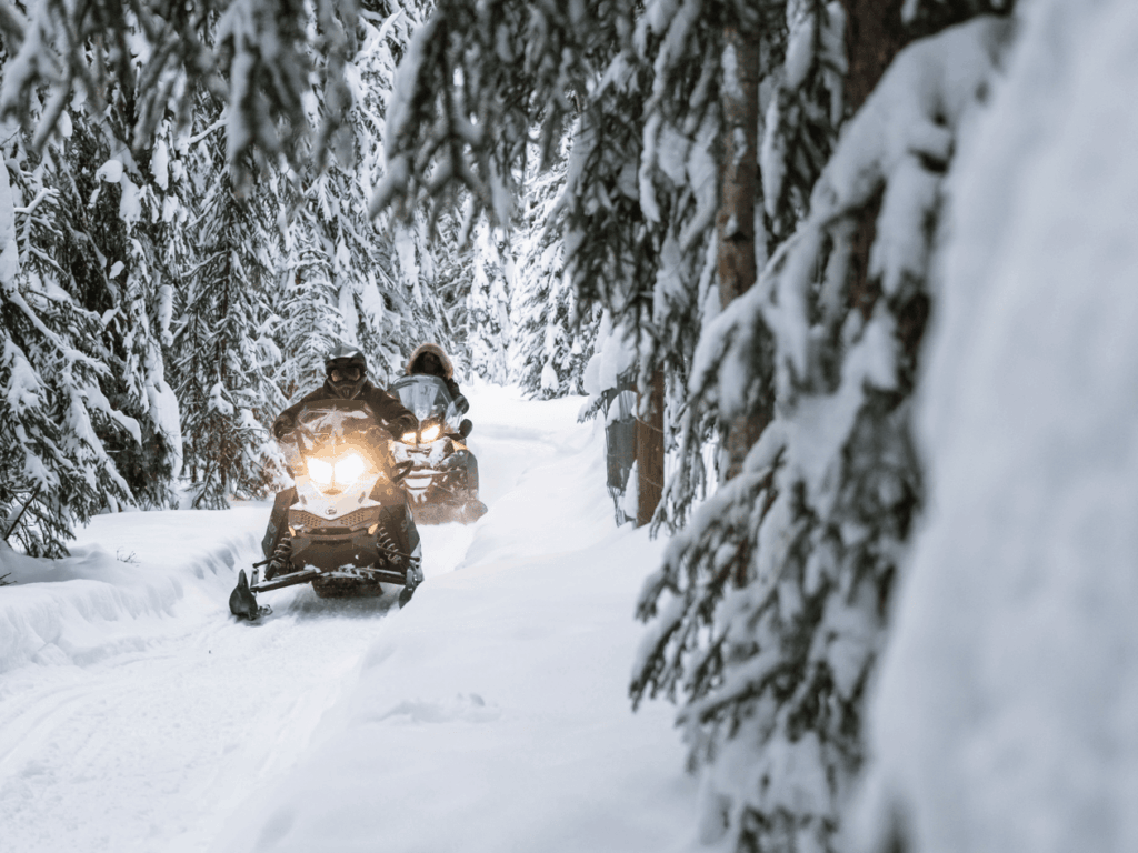 Snowmobiling in Whitehorse, Yukon