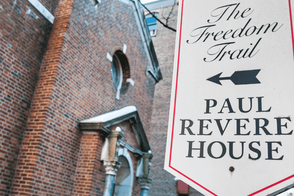 Paul Revere House Marker in Boston