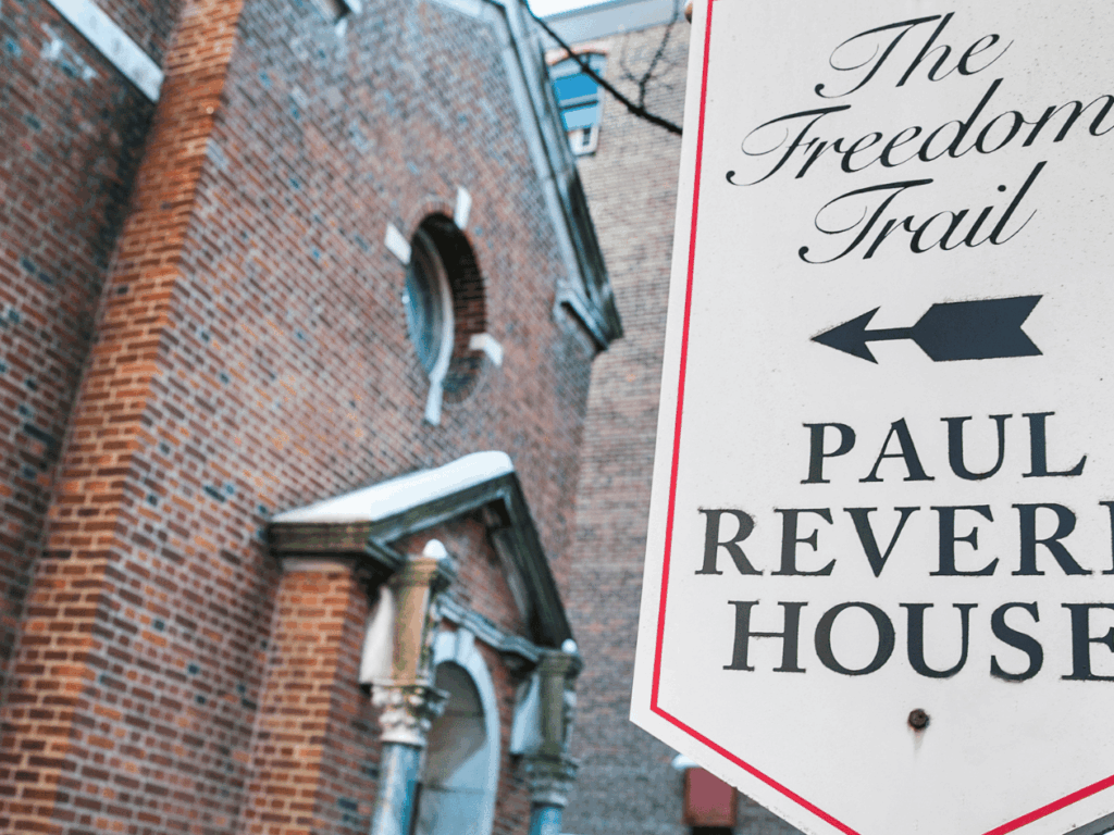 Paul Revere House Marker in Boston