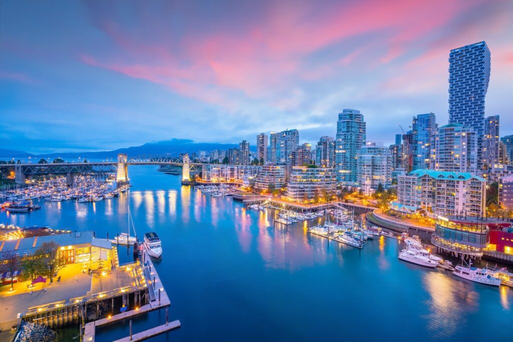 Vancouver City at sunset