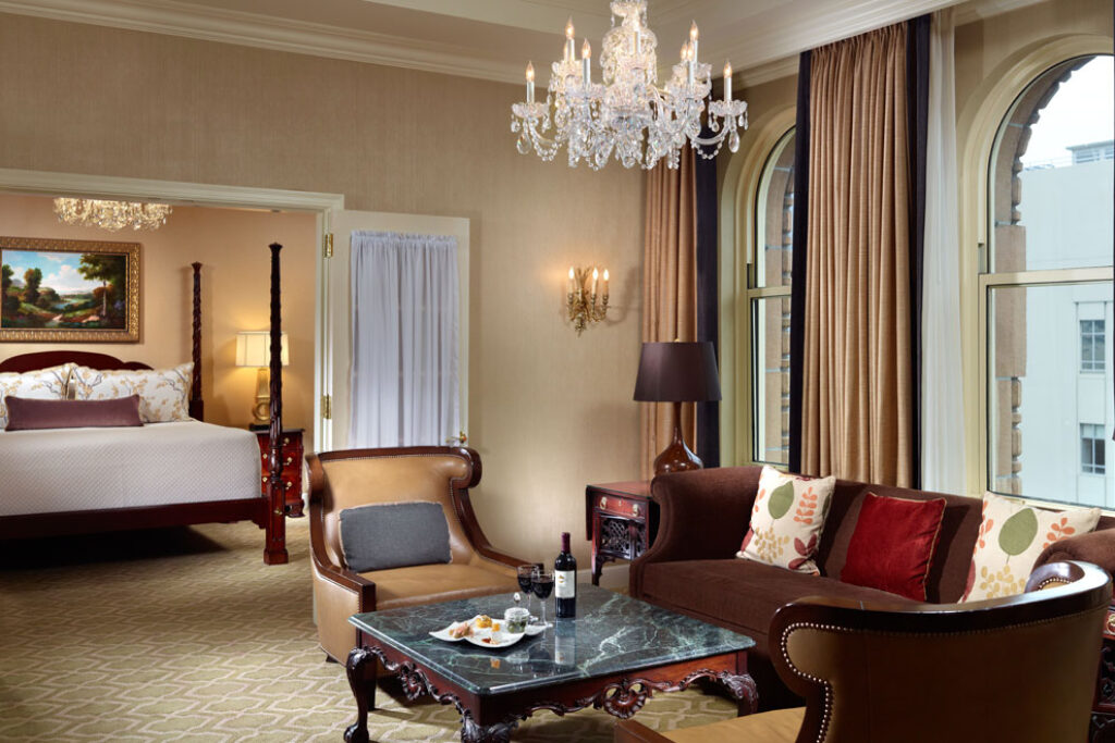 Hotel suite living room