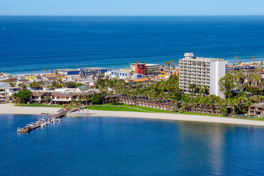 Aerial view of resort