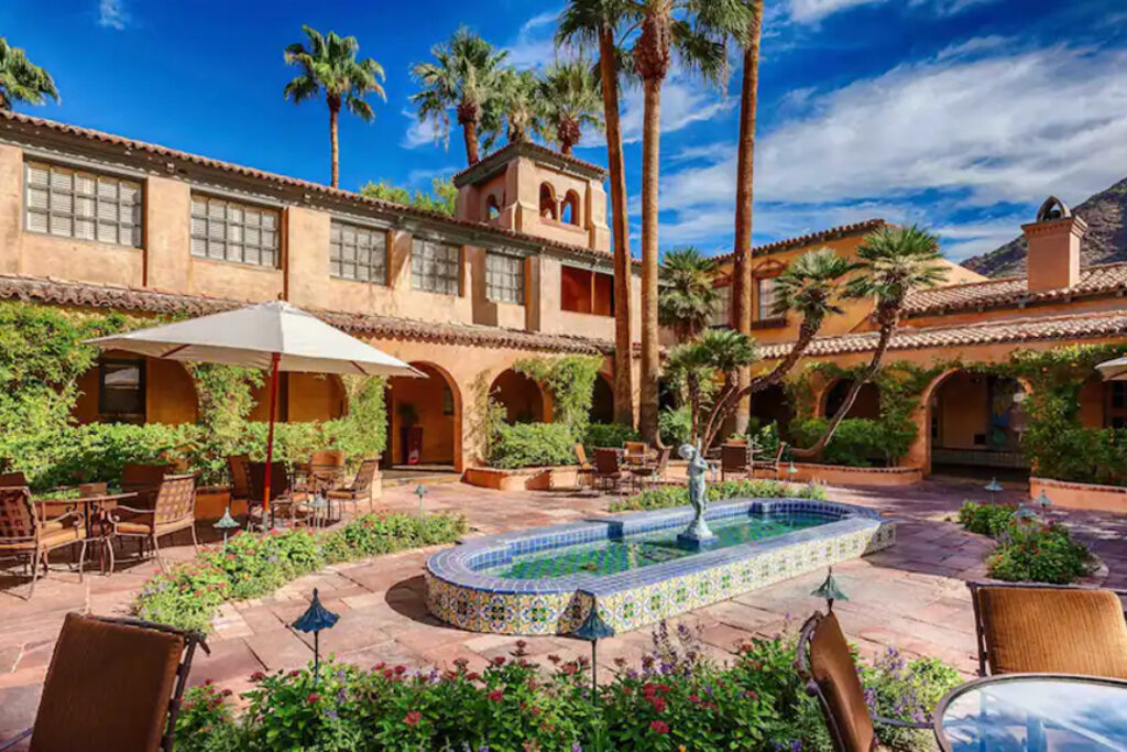 Resort courtyard