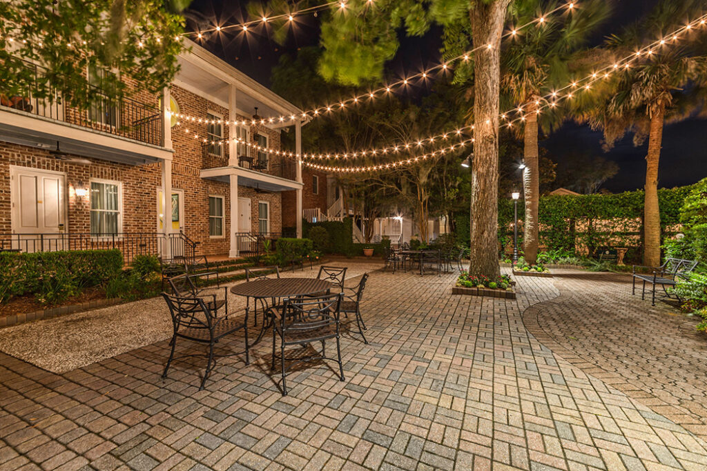 Inn courtyard by inn