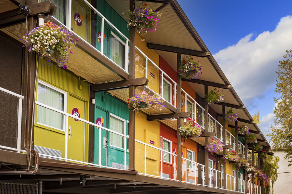 Exterior of rooms at the hotel
