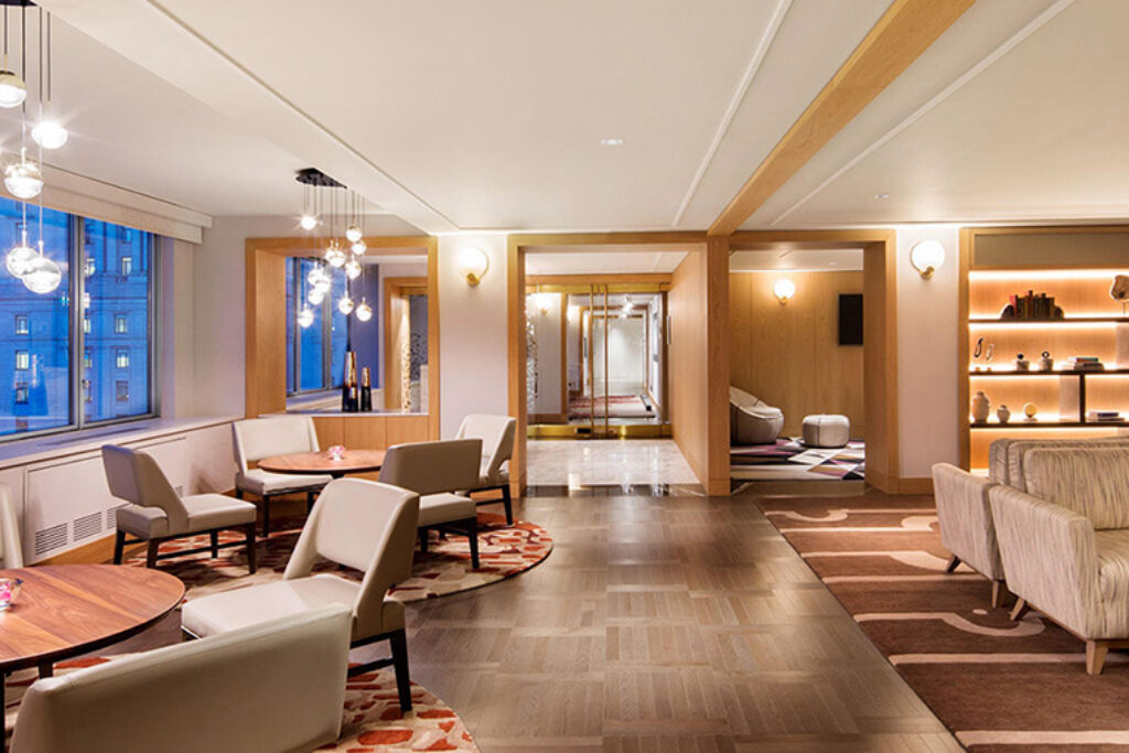 Gold lounge at hotel