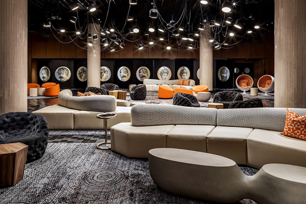 Lounge area at hotel