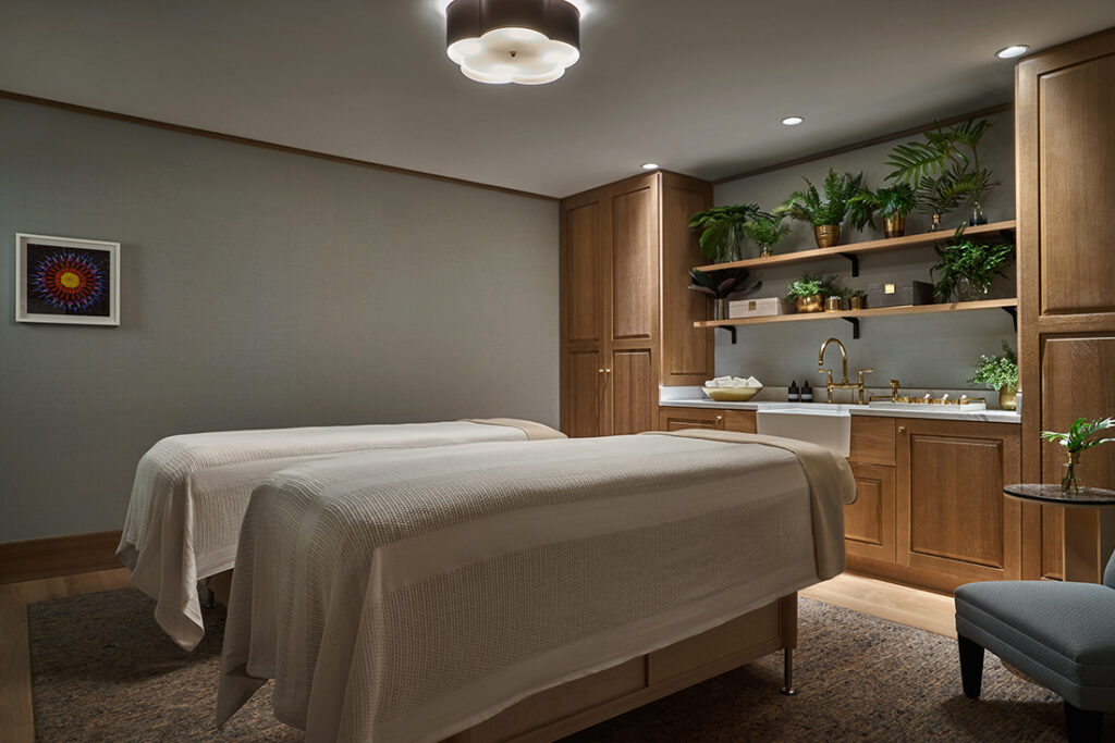 Two massage beds at hotel spa