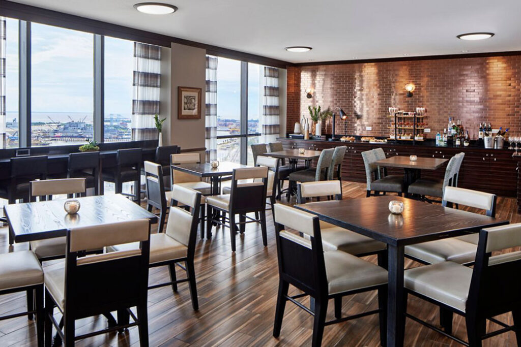 Dining lounge at hotel