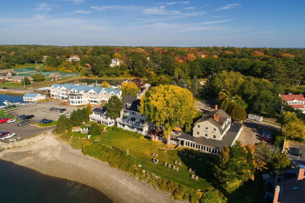 Aerial view of hotel grounds