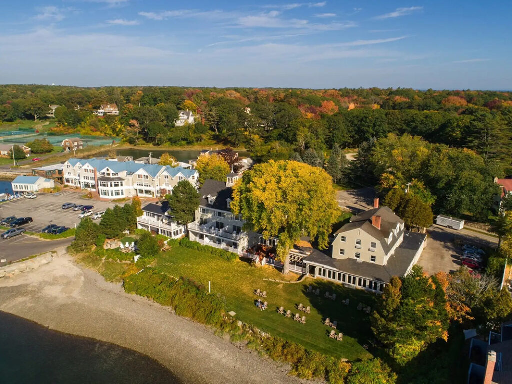 Aerial view of hotel grounds