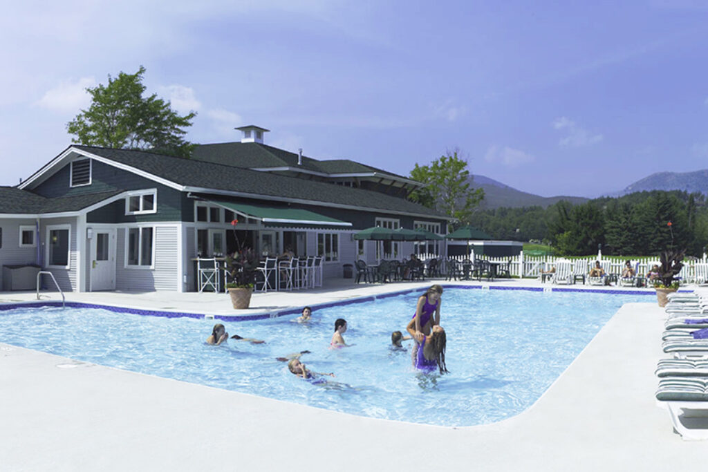 Pool with hotel in the background