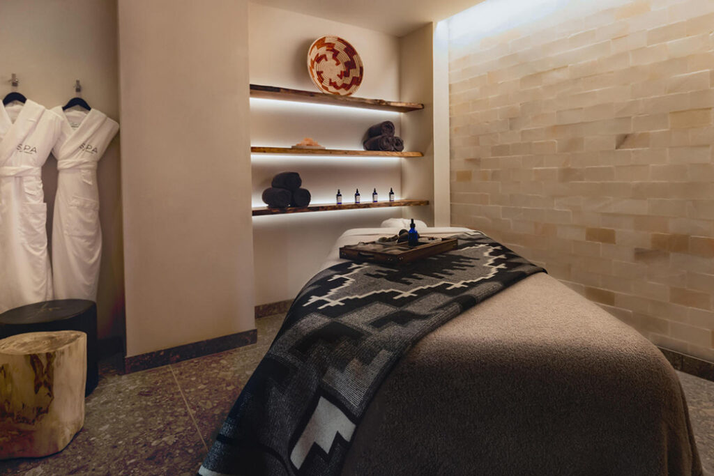 Massage bed in the hotel spa