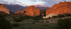 Pikes Peak and Garden of the Gods Park in Colorado Springs