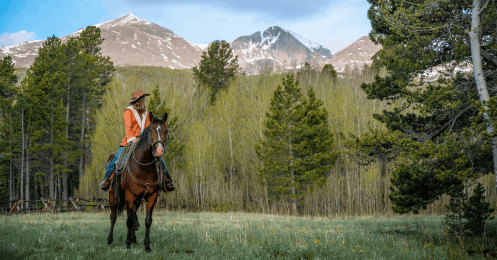 Horse rider in Estes Park, Colorado