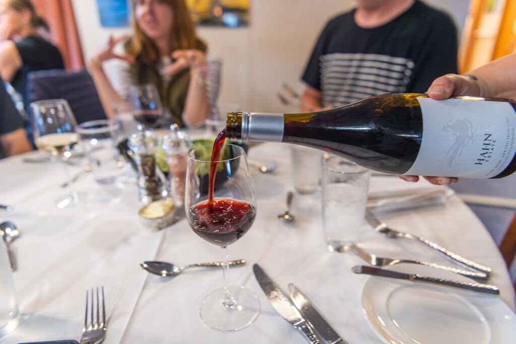 Dining aboard the NG Sea Bird small cruise ship in Alaska