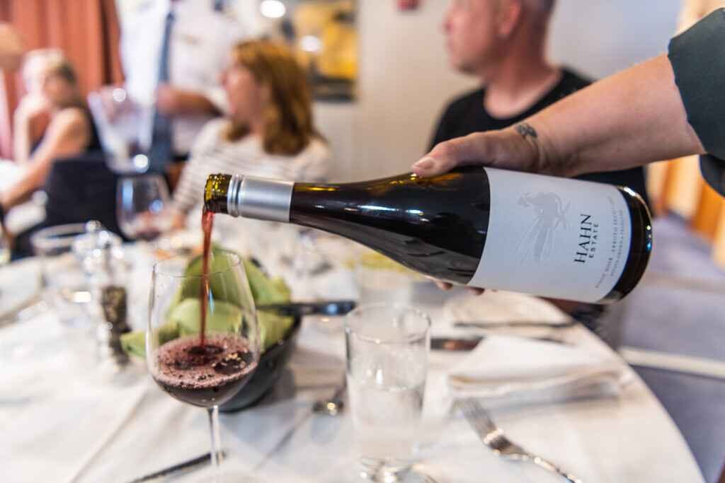 Dining aboard the NG Sea Lion small cruise ship in Alaska