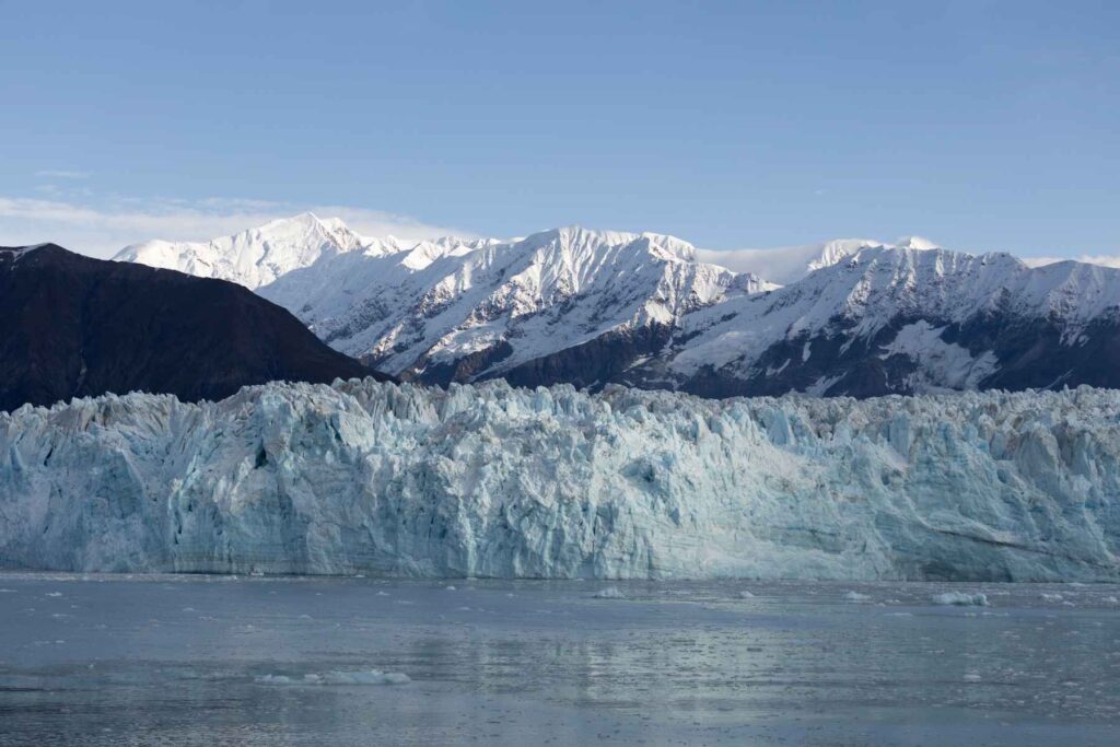 A view of the Hubbard Glacier in Alaska from the water