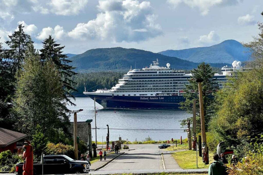 The Koningsdam cruise ship in Alaska