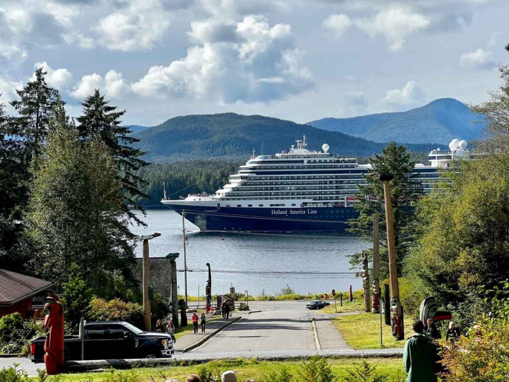 The Koningsdam cruise ship in Alaska