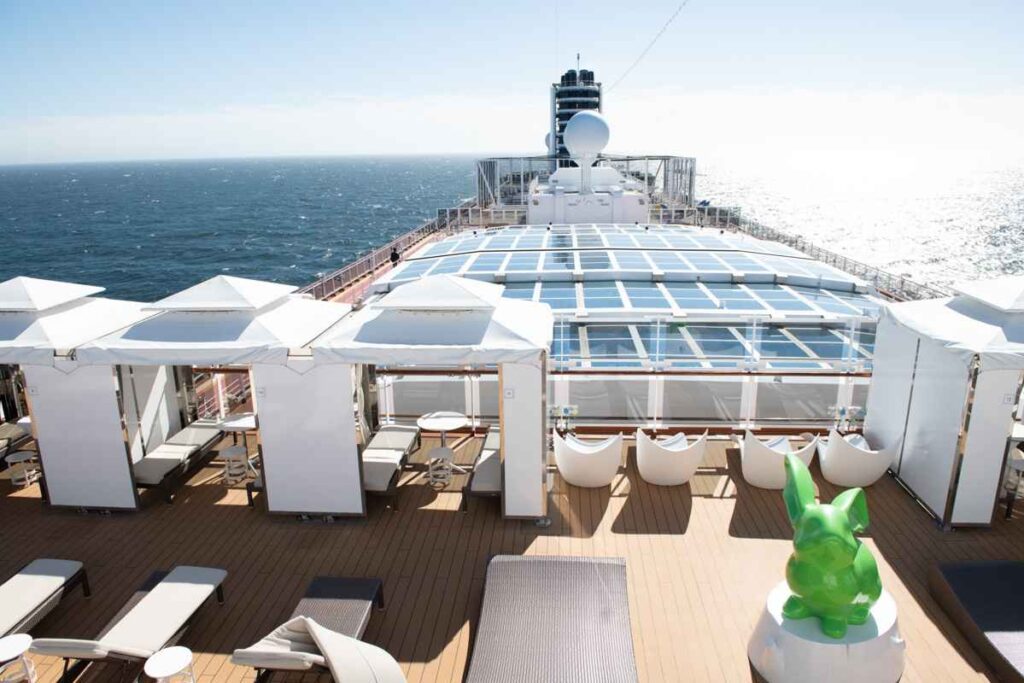 The deck on the Koningsdam cruise ship