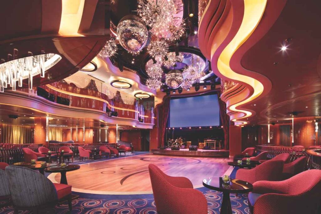 The Queens Lounge Deck aboard the Koningsdam cruise ship