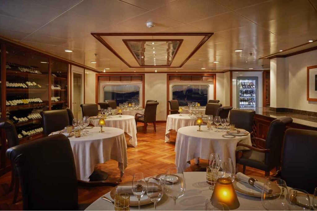 La Dame restaurant aboard the Silver Whisper Cruise Ship in Alaska