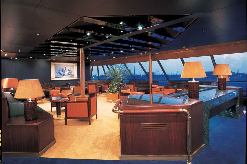The lounge aboard the Zaandam cruise ship