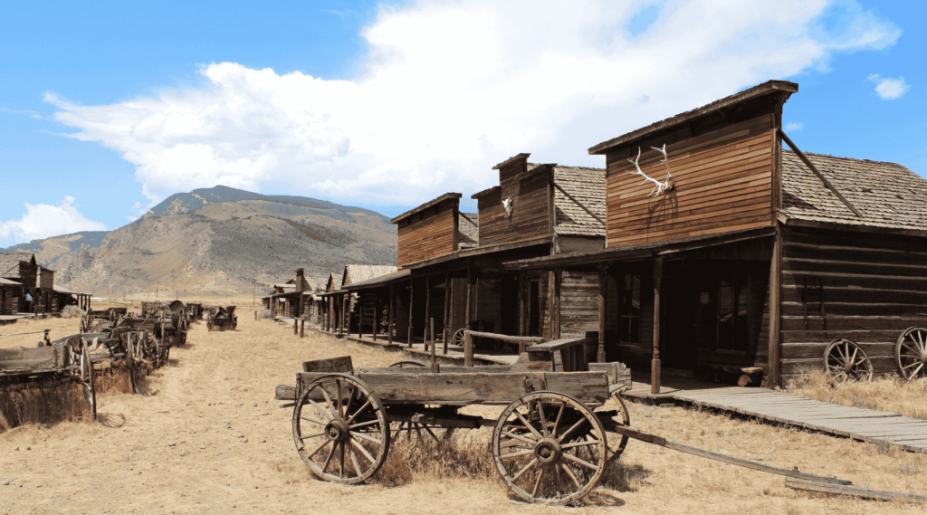 Ghost town in Cody, Wyoming