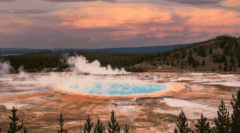 Grand Prismatic Spring in Yellowstone National Park Wyoming
