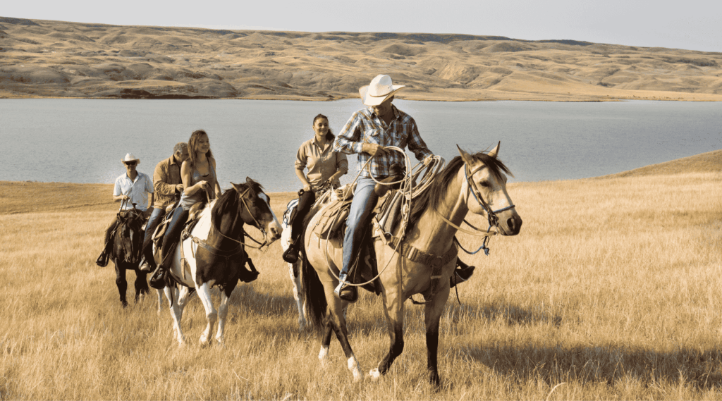 Horse riding in Saskatchewan Canada
