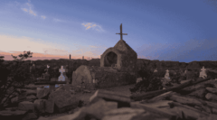 Cemetery in ghost town of Terlingua, Texas