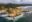 Aerial view at Devil's punchbowl, Oregon coast