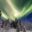 The scenery of beautiful aurora borealis in Fairbanks, Alaska