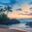 Quiet beach at sunset in Maui Hawaii